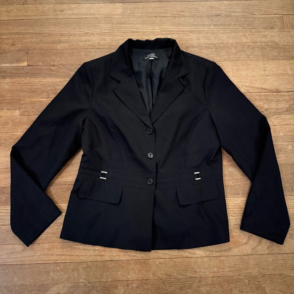 Giorgio Saint' Angelo black three button blazer jacket size 14
b43